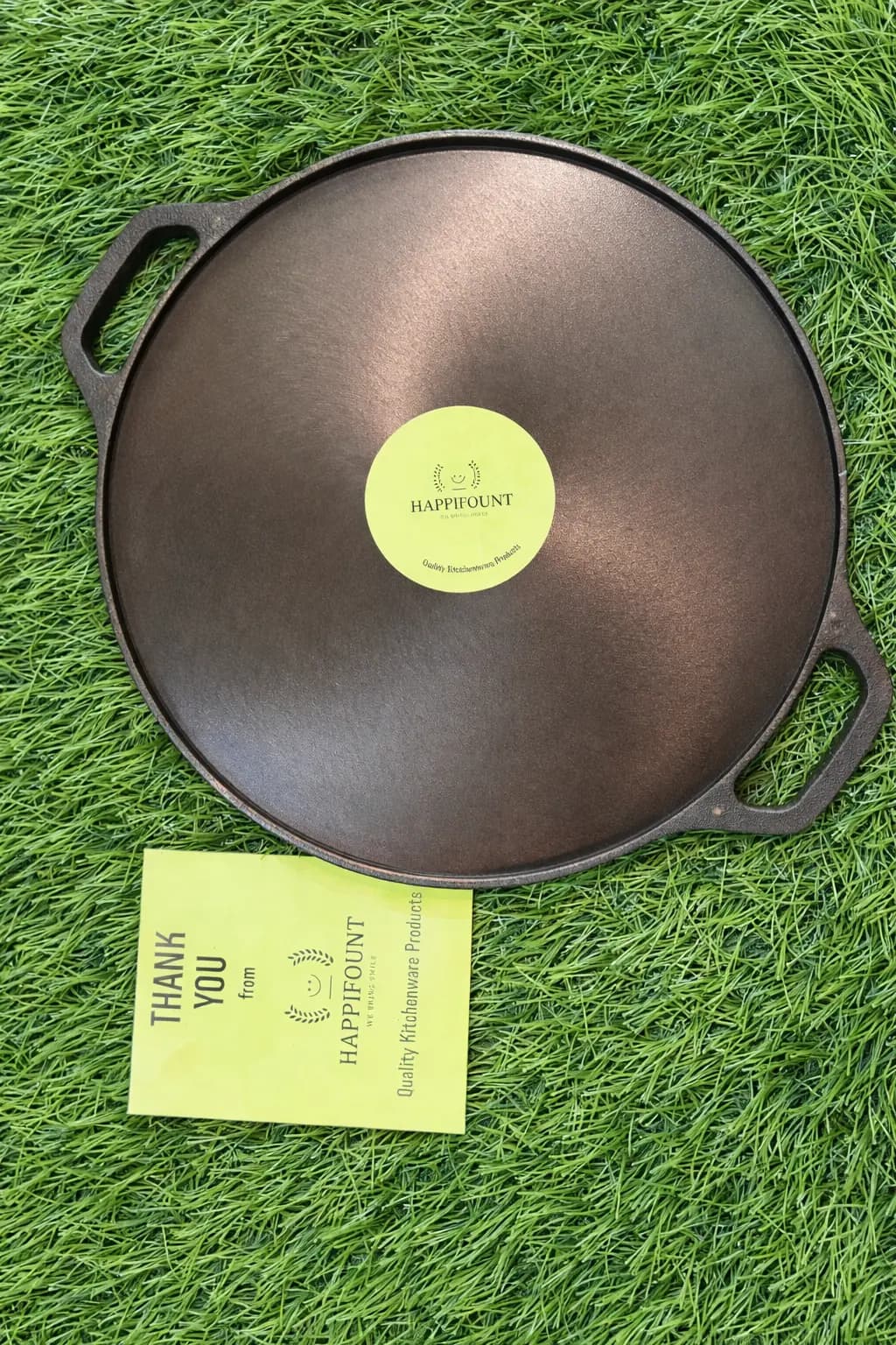 Premium 12 Inch Cast Iron Dosa Tawa – Pre-Seasoned | Heavy Duty Iron Dosa Pan | Happifount Kitchenware (சிறந்த தோசைக்கல் - Best Dosa Tawa )